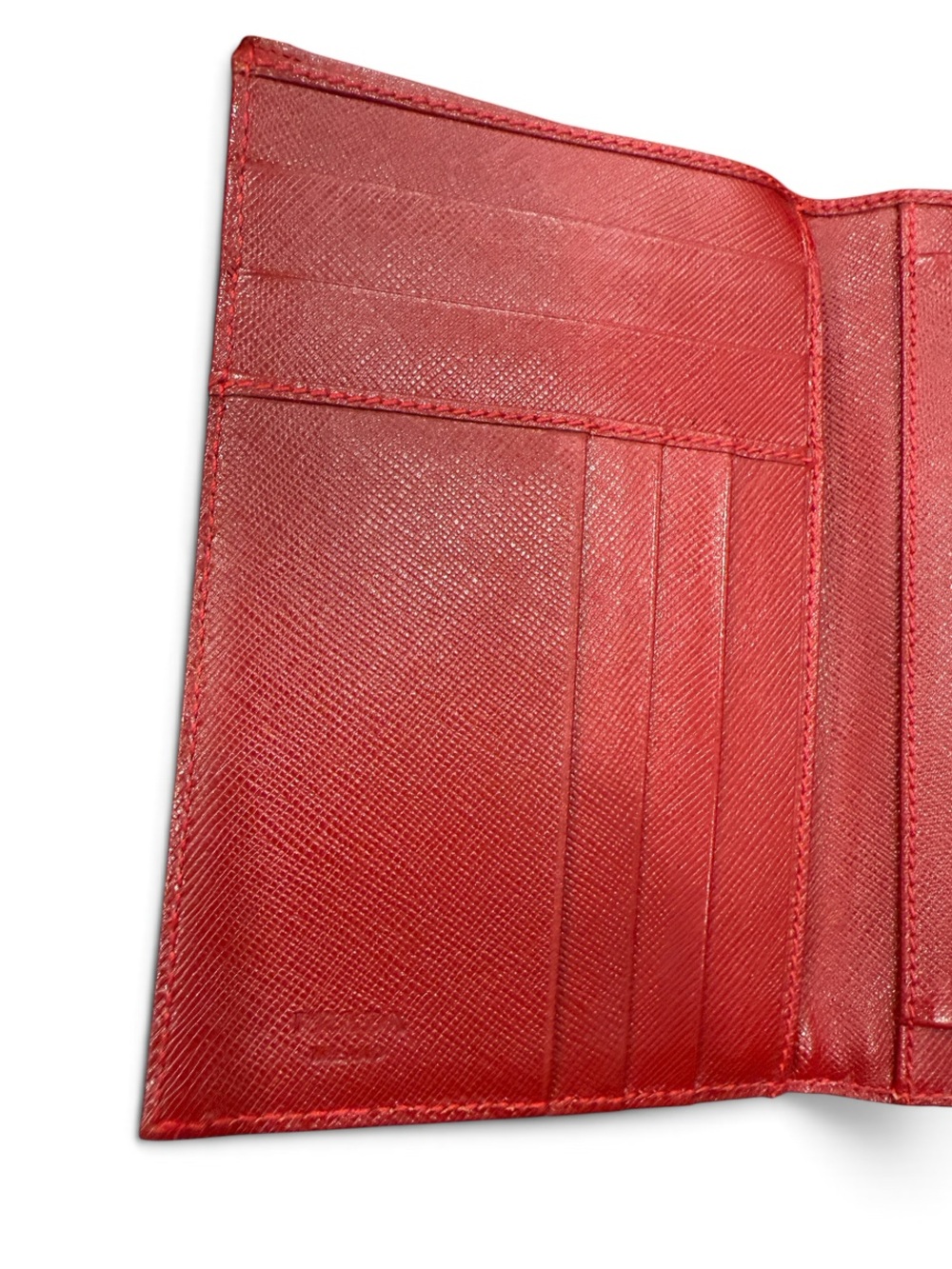Authentic Prada Red Nylon & Saffiano Leather Continental Wallet with Box & Coa - Picture 13 of 15